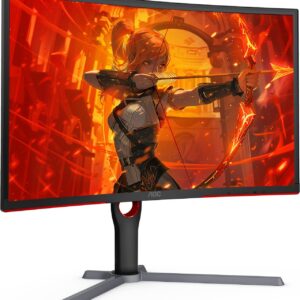 AOC CQ27G3S 27″ QHD 2560 x 1440 (2K) 165 Hz (DisplayPort 1.2), 144 Hz (HDMI 2.0) HDMI, DisplayPort, Audio FreeSync Premium (AMD Adaptive Sync) Curved Gaming Monitor